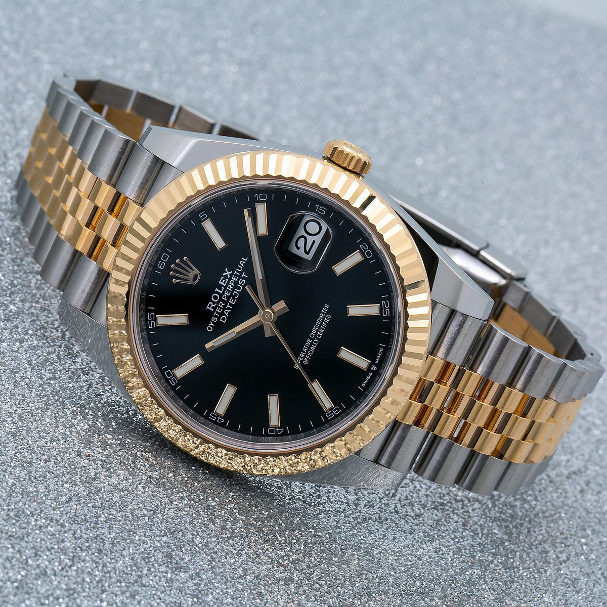 Rolex Datejust – Two-Tone Black Dial & Fluted Bezel