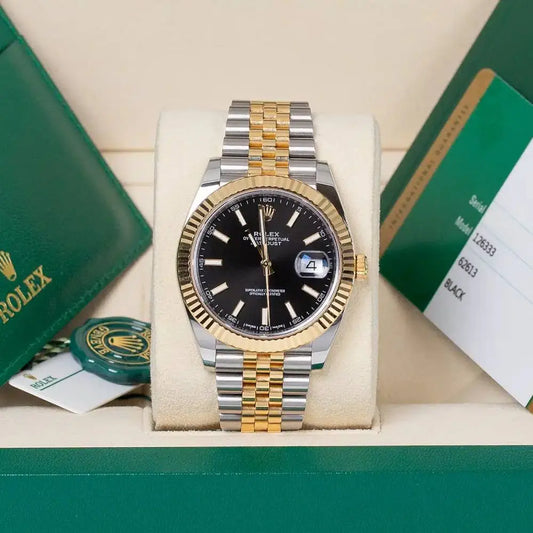 Rolex Datejust – Two-Tone Black Dial & Fluted Bezel