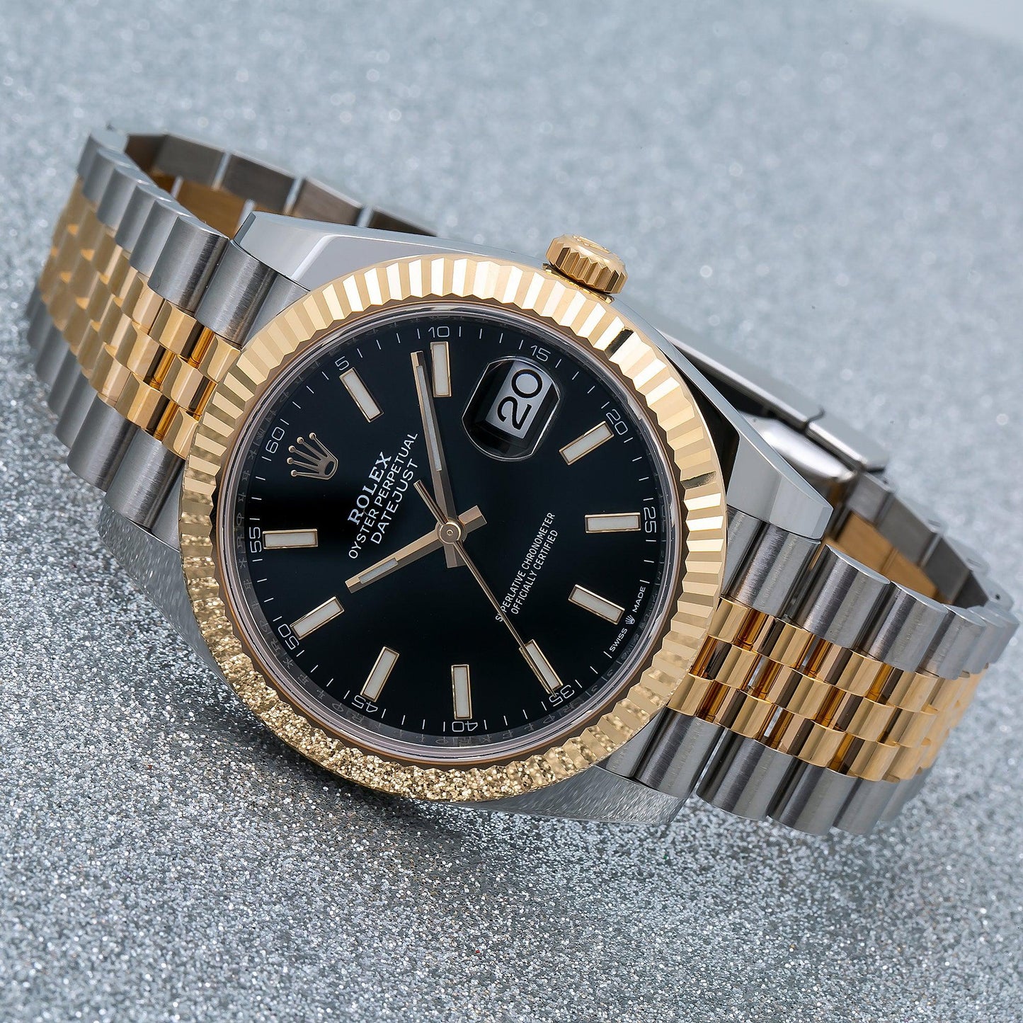 Rolex Datejust – Two-Tone Black Dial & Fluted Bezel