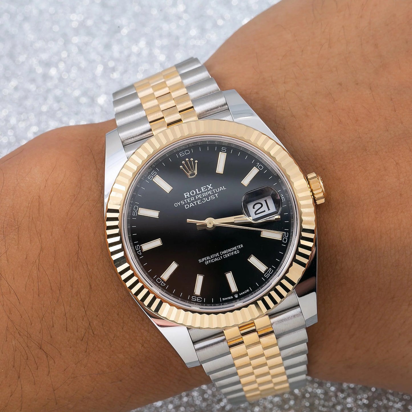 Rolex Datejust – Two-Tone Black Dial & Fluted Bezel