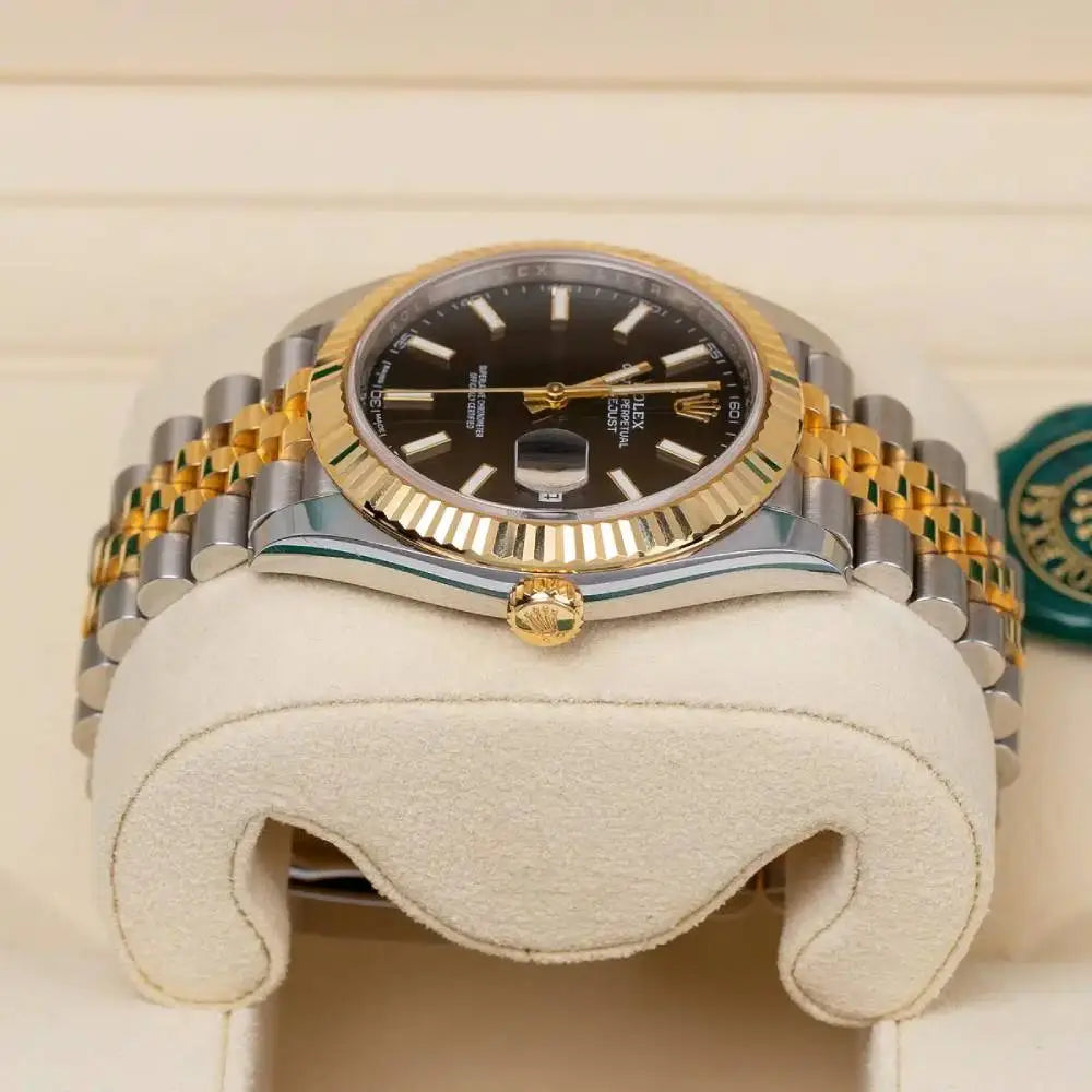 Rolex Datejust – Two-Tone Black Dial & Fluted Bezel